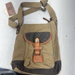 TSD Tapa Canvas Crossbody Bag Tan  And Brown Bag